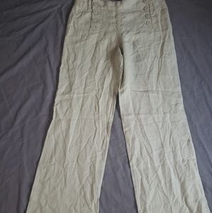 Max studio linen wide leg beach pants size 6